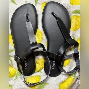 Torrid Black Strappy Sandals | Size 8.5 Wide (W)